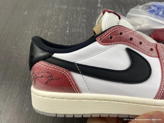 Official Maikesneakers X 'RED TROPHY ROOM AIR FN0432-017 LOW BLACK' 1 JORDAN OG 0810